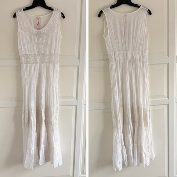RAGA Dresses & Skirts - New! RAGA White Floral Maxi Dress Size Medium 23029
